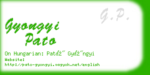 gyongyi pato business card